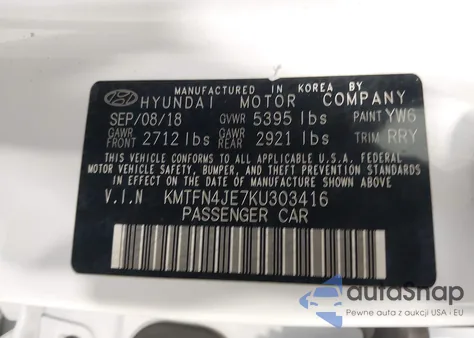 2019 Genesis G80 Sport/Ultimate из США, поврежденный, VIN KMTFN4JE7KU303416